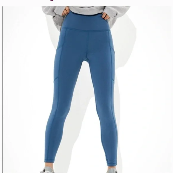 American Eagle , Blue High-Waisted Leggings - Picture 2 of 8